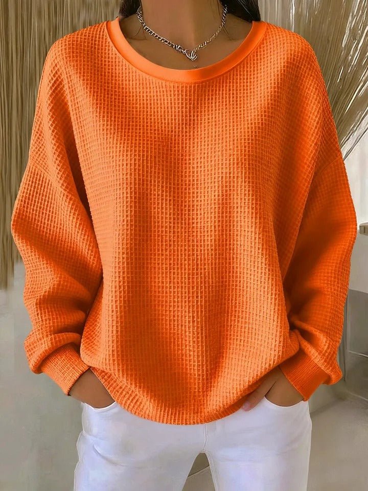 Women's Relaxed-Fit Textured Knit Sweater