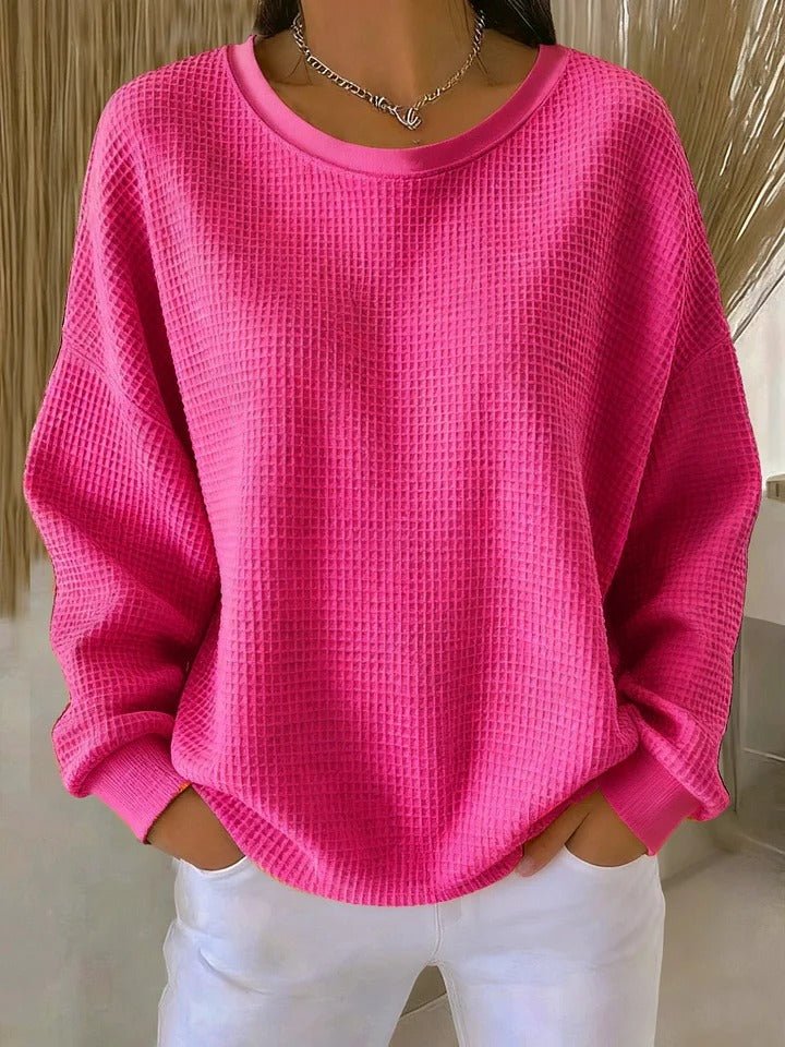 Women's Relaxed-Fit Textured Knit Sweater