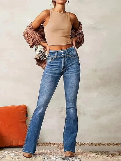 Women's Sculpting Fit High-Rise Flared Jeans