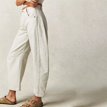 Women's Relaxed-Fit High-Waisted Wide-Leg Barrel Jeans
