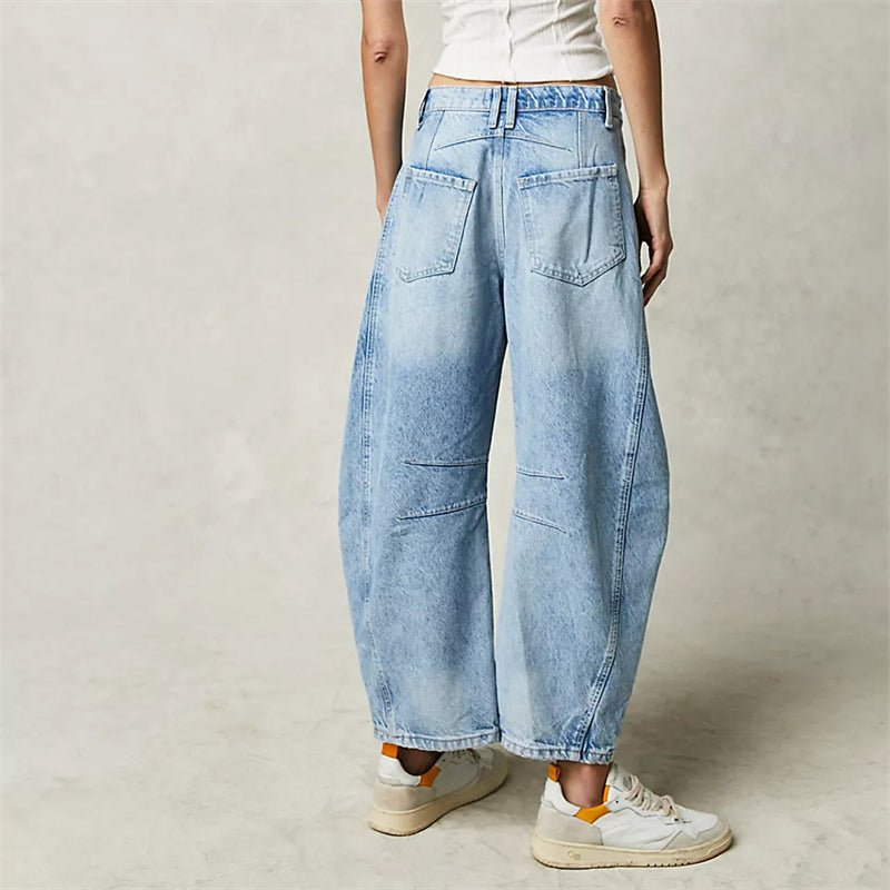 Women's Relaxed-Fit High-Waisted Wide-Leg Barrel Jeans