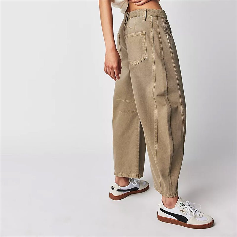 Women's Relaxed-Fit High-Waisted Wide-Leg Barrel Jeans