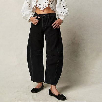 Women's Relaxed-Fit High-Waisted Wide-Leg Barrel Jeans