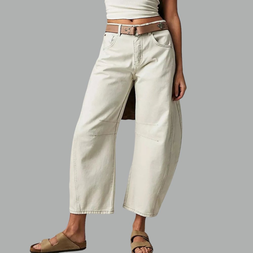 Women's Relaxed-Fit High-Waisted Wide-Leg Barrel Jeans