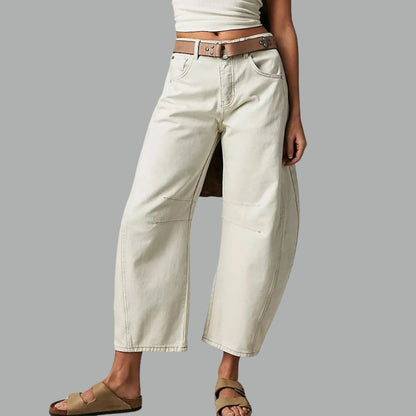Women's Relaxed-Fit High-Waisted Wide-Leg Barrel Jeans