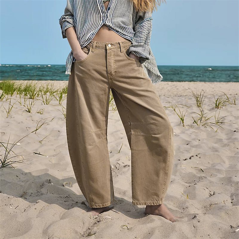 Women's Relaxed-Fit High-Waisted Wide-Leg Barrel Jeans