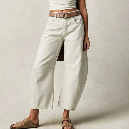 Women's Relaxed-Fit High-Waisted Wide-Leg Barrel Jeans