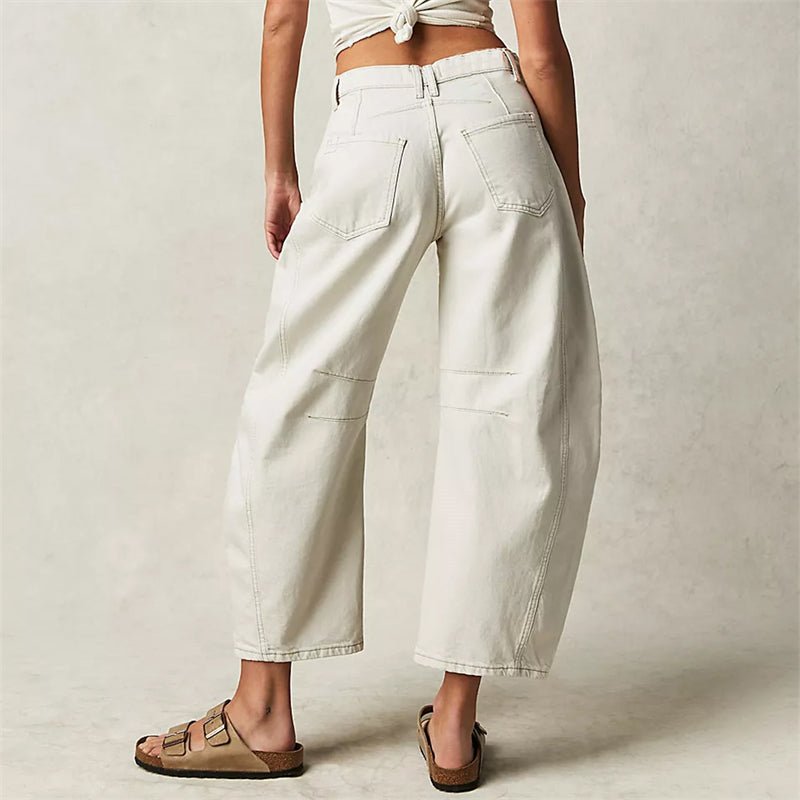 Women's Relaxed-Fit High-Waisted Wide-Leg Barrel Jeans