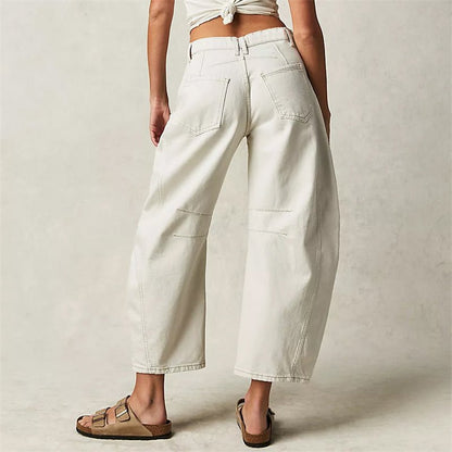 Women's Relaxed-Fit High-Waisted Wide-Leg Barrel Jeans