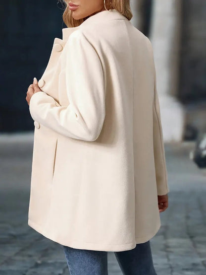 Women's Stand-Collar Button-Up Winter Overcoat