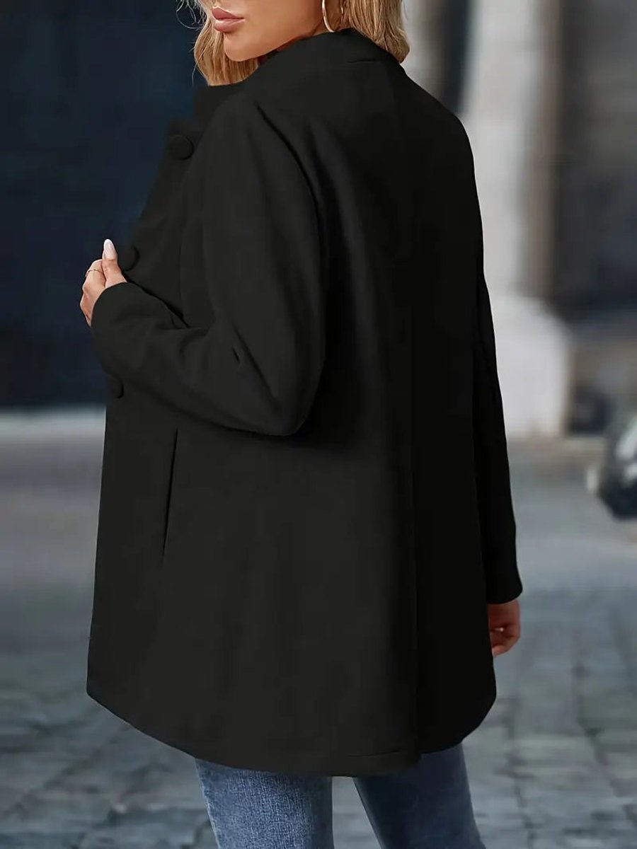 Women's Stand-Collar Button-Up Winter Overcoat