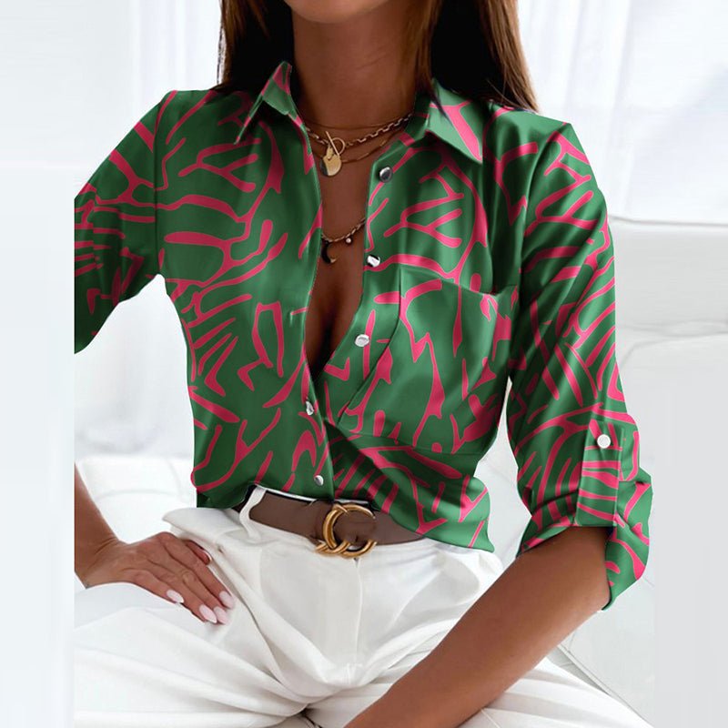 Women's Classic-Collar Polyester Shirt