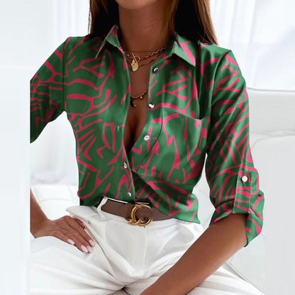 Women's Classic-Collar Polyester Shirt