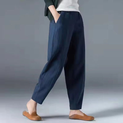 Women's Lightweight Elastic-Waist Summer Trousers
