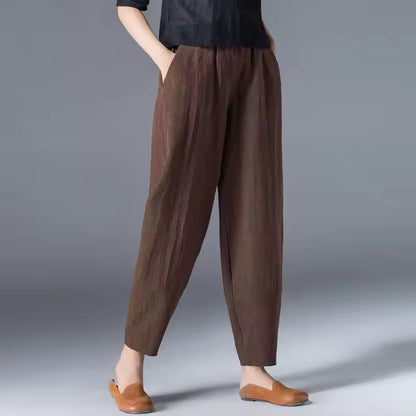 Women's Lightweight Elastic-Waist Summer Trousers