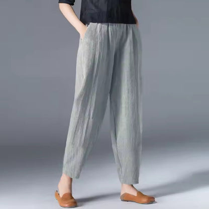 Women's Lightweight Elastic-Waist Summer Trousers