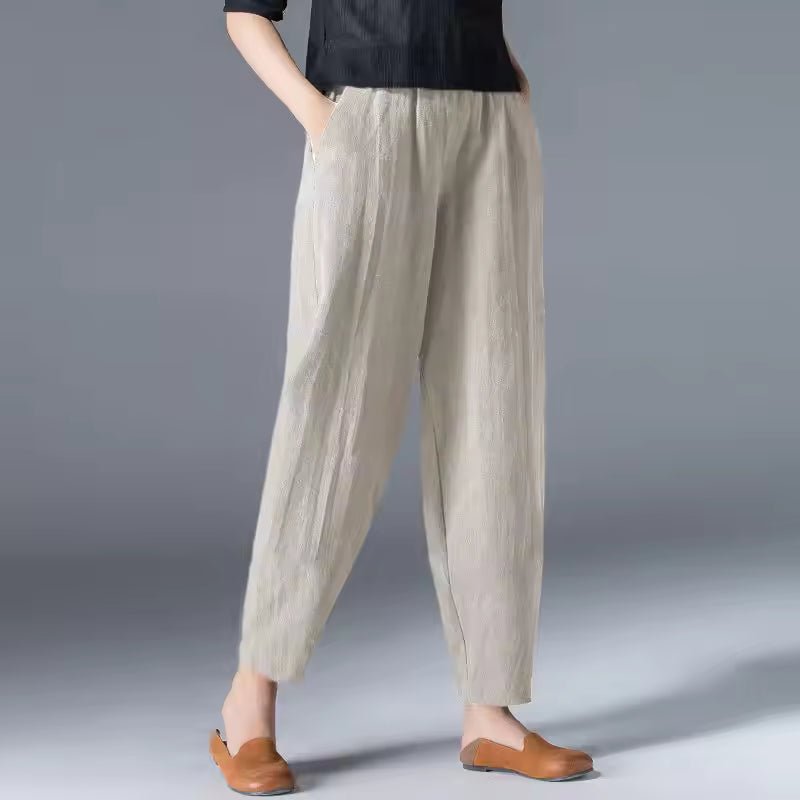 Women's Lightweight Elastic-Waist Summer Trousers