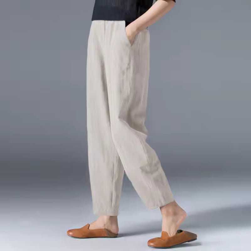 Women's Lightweight Elastic-Waist Summer Trousers