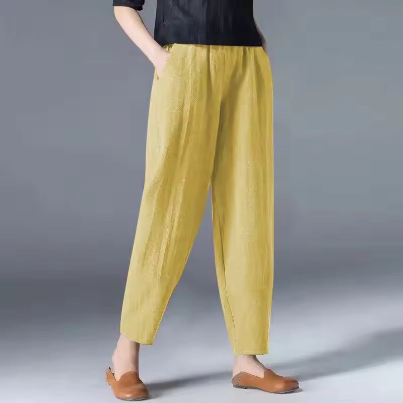 Women's Lightweight Elastic-Waist Summer Trousers