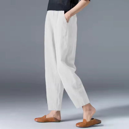 Women's Lightweight Elastic-Waist Summer Trousers