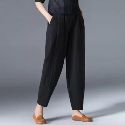 Women's Lightweight Elastic-Waist Summer Trousers