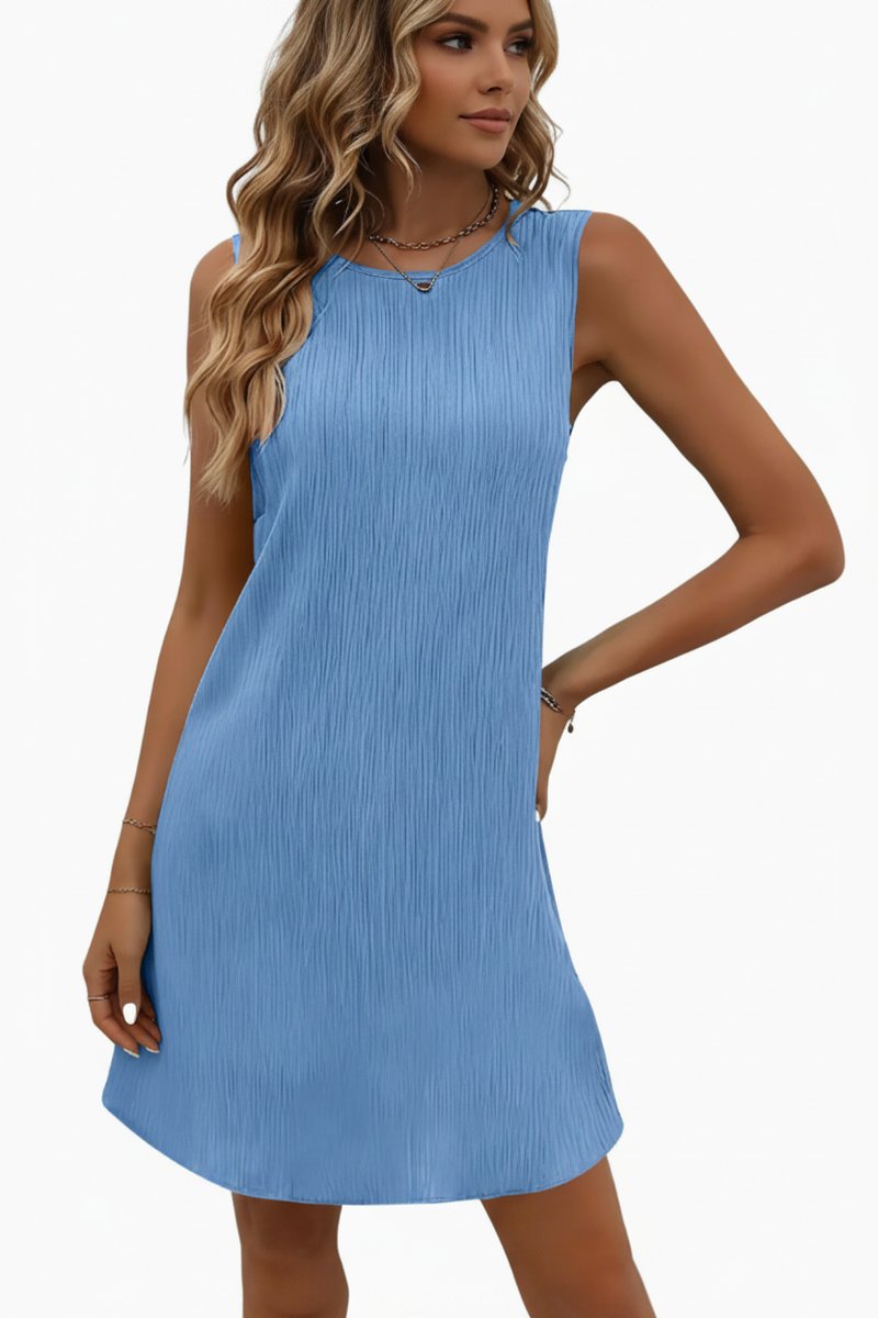 Women's Relaxed-Fit Sleeveless Short Swing Evening Dress