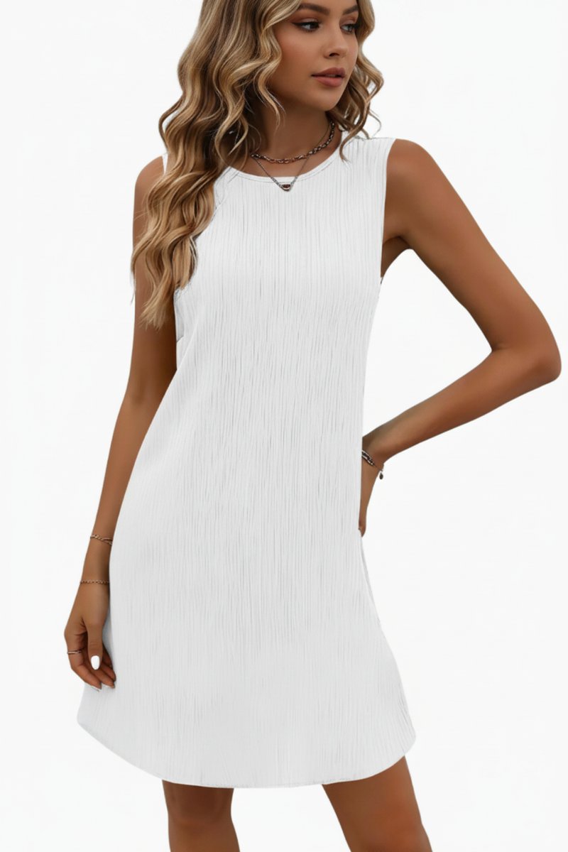Women's Relaxed-Fit Sleeveless Short Swing Evening Dress
