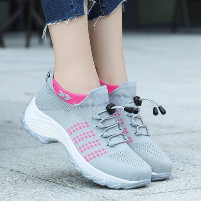 Women's Padded Platform Orthopedic Lace-Up Sneakers