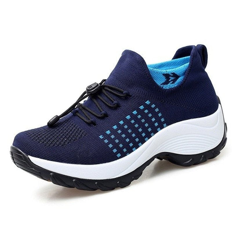 Women's Padded Platform Orthopedic Lace-Up Sneakers