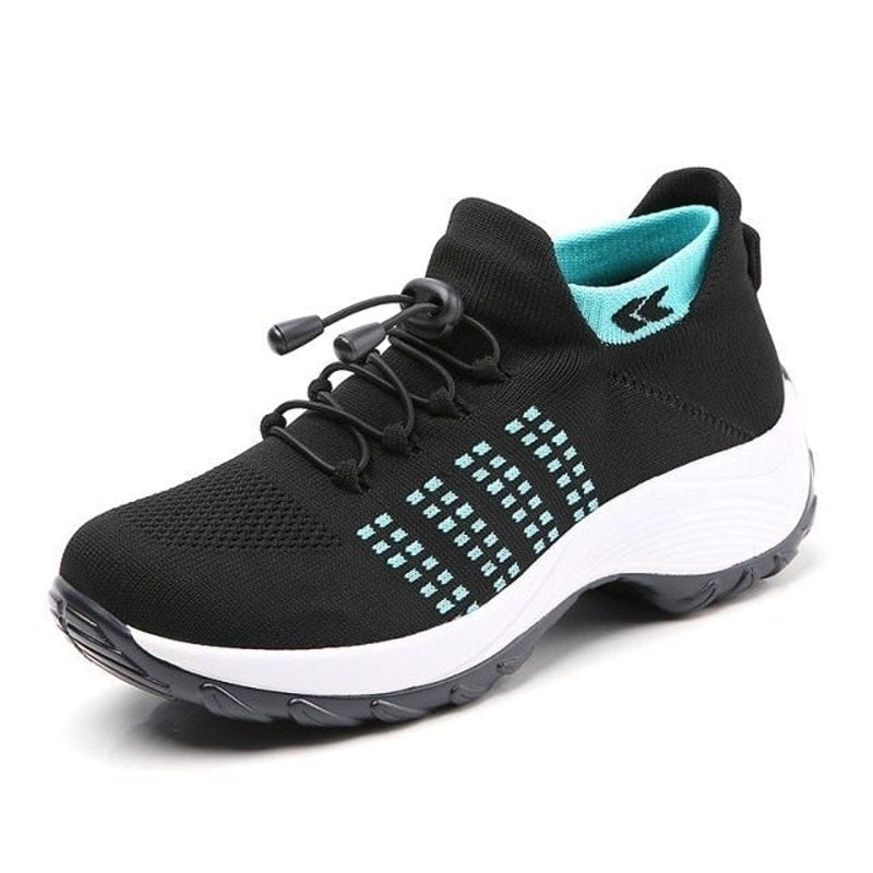 Women's Padded Platform Orthopedic Lace-Up Sneakers