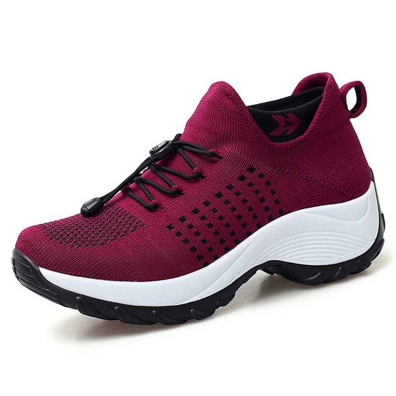 Women's Padded Platform Orthopedic Lace-Up Sneakers