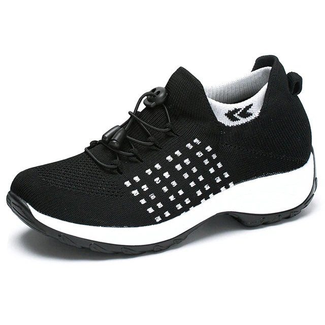 Women's Padded Platform Orthopedic Lace-Up Sneakers