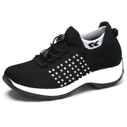 Women's Padded Platform Orthopedic Lace-Up Sneakers