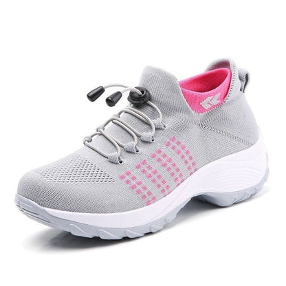 Women's Padded Platform Orthopedic Lace-Up Sneakers