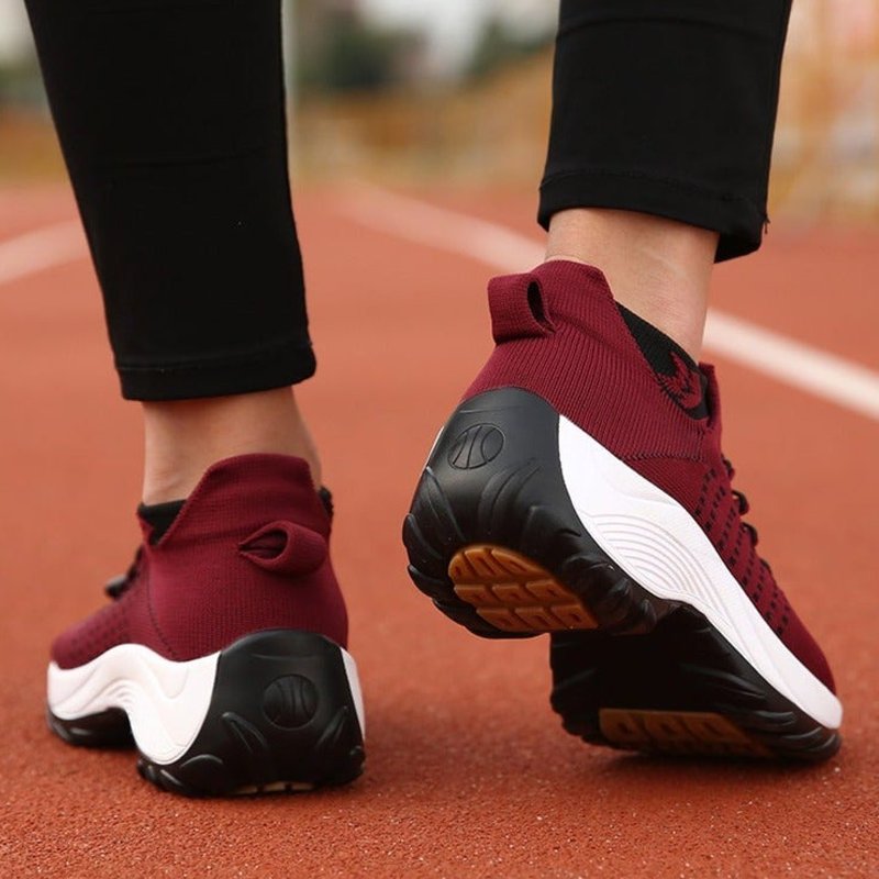 Women's Padded Platform Orthopedic Lace-Up Sneakers