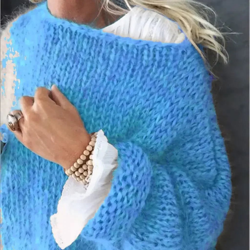Women's Fuzzy Fluffy Oversized Knitted Jumper