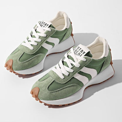Women's Vintage-Style Chunky Lace-Up Platform Shoes