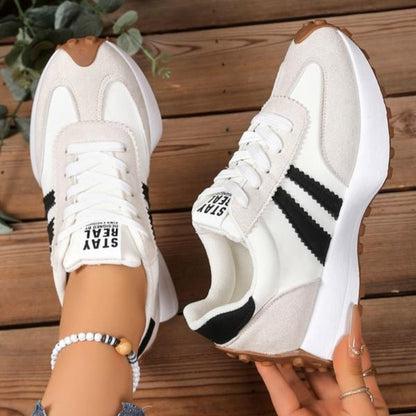 Women's Vintage-Style Chunky Lace-Up Platform Shoes