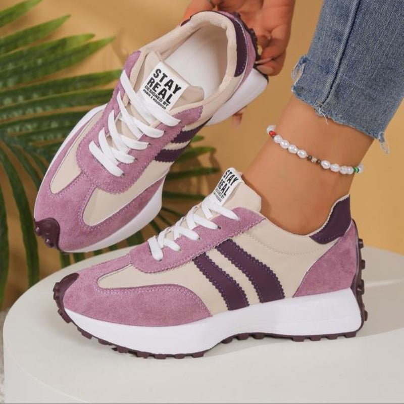 Women's Vintage-Style Chunky Lace-Up Platform Shoes