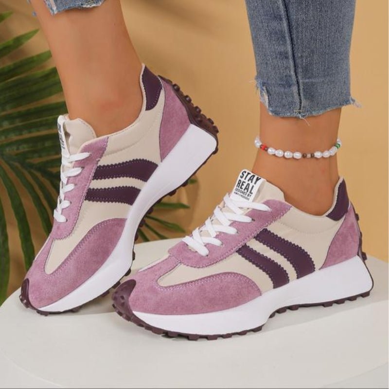 Women's Vintage-Style Chunky Lace-Up Platform Shoes