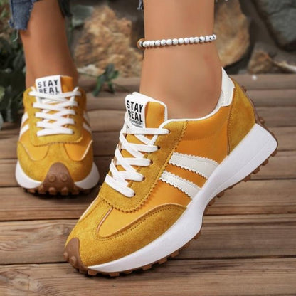 Women's Vintage-Style Chunky Lace-Up Platform Shoes