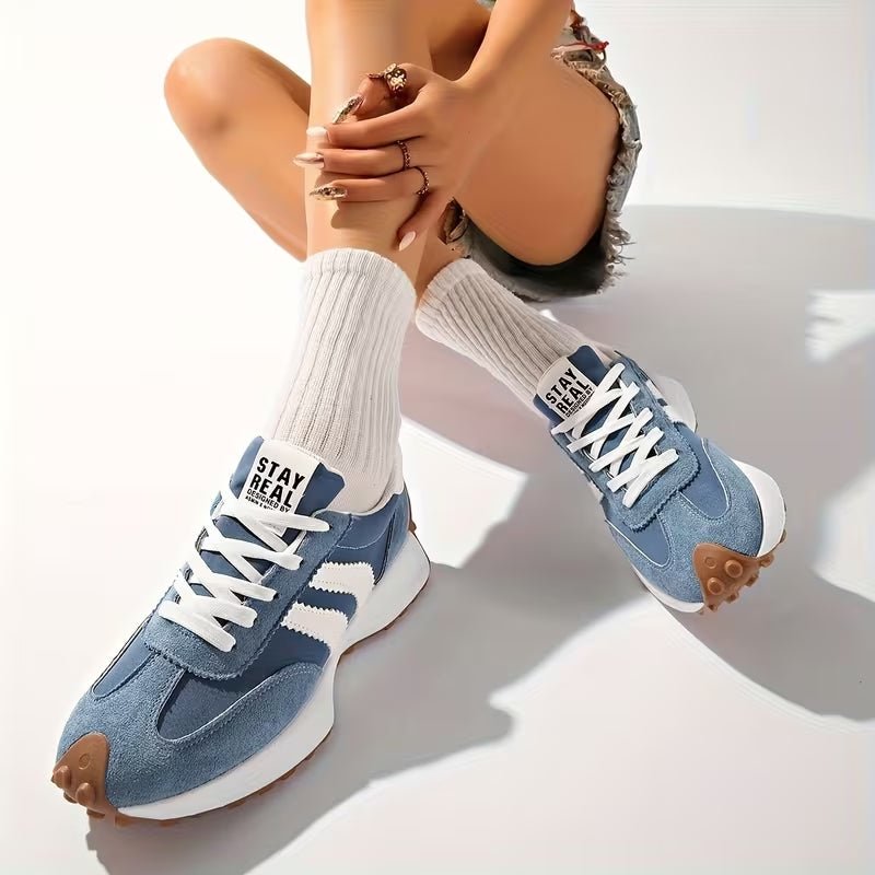 Women's Vintage-Style Chunky Lace-Up Platform Shoes