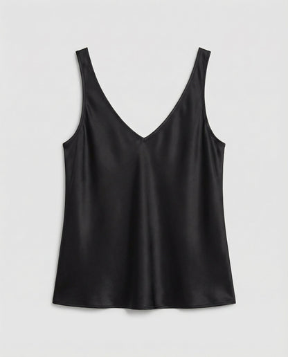 Women's Wide-Strap Satin V-Neck Camisole