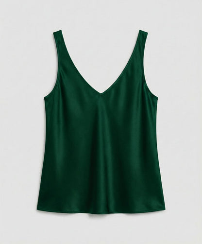 Women's Wide-Strap Satin V-Neck Camisole