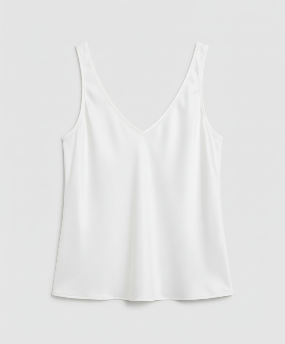 Women's Wide-Strap Satin V-Neck Camisole