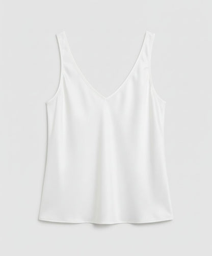 Women's Wide-Strap Satin V-Neck Camisole