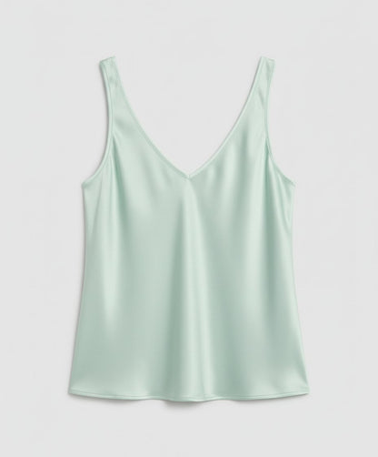 Women's Wide-Strap Satin V-Neck Camisole