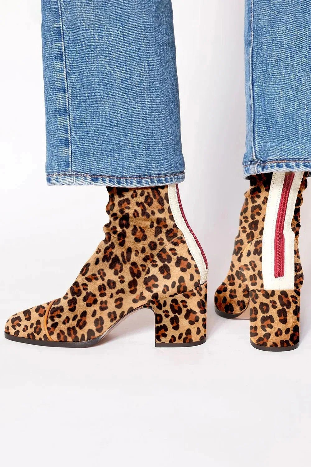Women's Knee-High Suede Boots with Square Toe and Block Heel