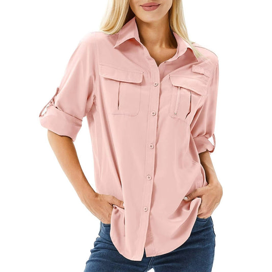 Women's UPF 50 Long-Sleeve Outdoor Hiking Shirt
