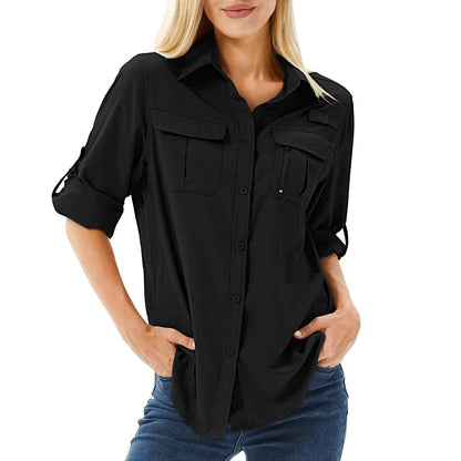 Women's UPF 50 Long-Sleeve Outdoor Hiking Shirt